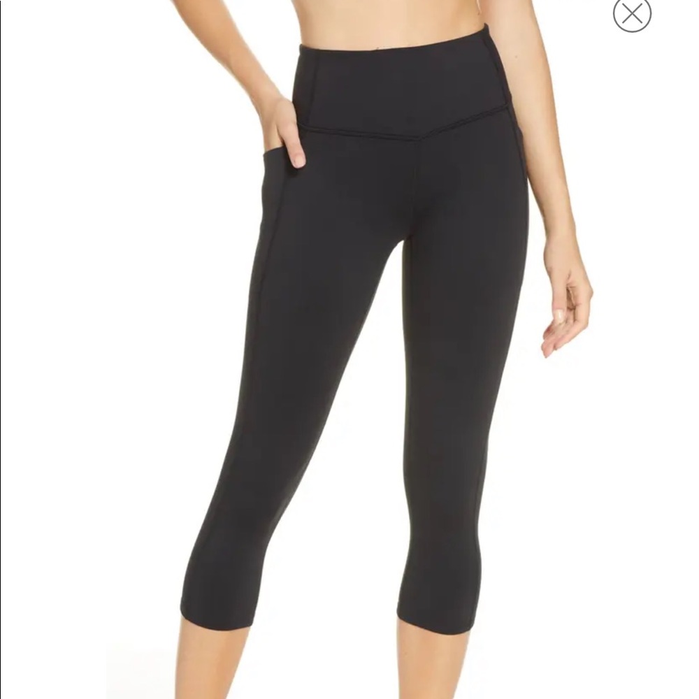 Nordstrom Zella Crop Black Reversible Leggings